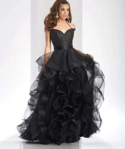 Clarisse - 3501 Beaded Sweetheart Ruffled Ballgown Plus Size Dresses