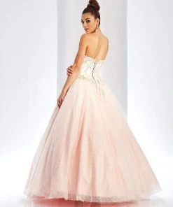 Clarisse - 3505 Strapless Evening Gown With Matching Bolero Formal Gowns