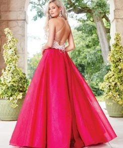 Formal Gowns Clarisse - 3507 Halter Neck Lace Novelty Ballgown