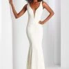 Formal Gowns Clarisse - 3516 Deep V-neck Sheath Dress 1 Formal Gowns Clarisse - 3516 Deep V-neck Sheath Dress