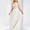 Clarisse - 3532 Halter Neck Beaded Chiffon Gown 1 Clarisse - 3532 Halter Neck Beaded Chiffon Gown