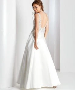 Clarisse - 3535 Lace Appliqued Scoop Gown Formal Gowns 5 Clarisse - 3535 Lace Appliqued Scoop Gown Formal Gowns