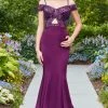 Formal Gowns Clarisse - 3543 Bedazzled V-neck Trumpet Dress 1 Formal Gowns Clarisse - 3543 Bedazzled V-neck Trumpet Dress