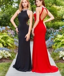 Clarisse - 3547 Bedazzled Halter Sheath Dress 7 Clarisse - 3547 Bedazzled Halter Sheath Dress