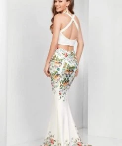 Clarisse - 3562 Two-Piece Floral Mermaid Gown