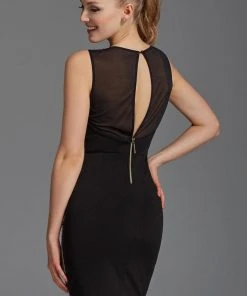 Cocktail Dresses Clarisse - 358 Sleeveless Sheer Metallic Dress 5 Cocktail Dresses Clarisse - 358 Sleeveless Sheer Metallic Dress