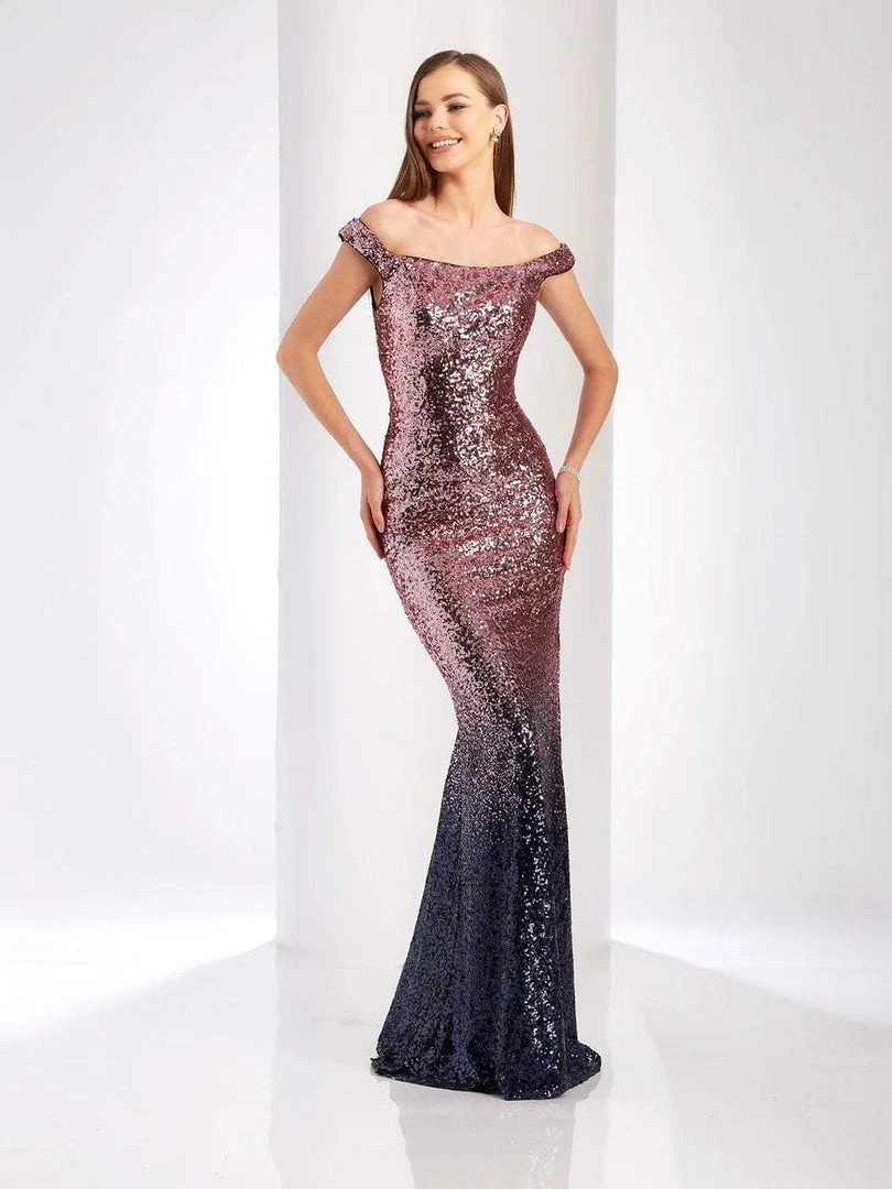 Clarisse - 3586 Off Shoulder Sequin Ombre Prom Dress 3 Clarisse - 3586 Off Shoulder Sequin Ombre Prom Dress