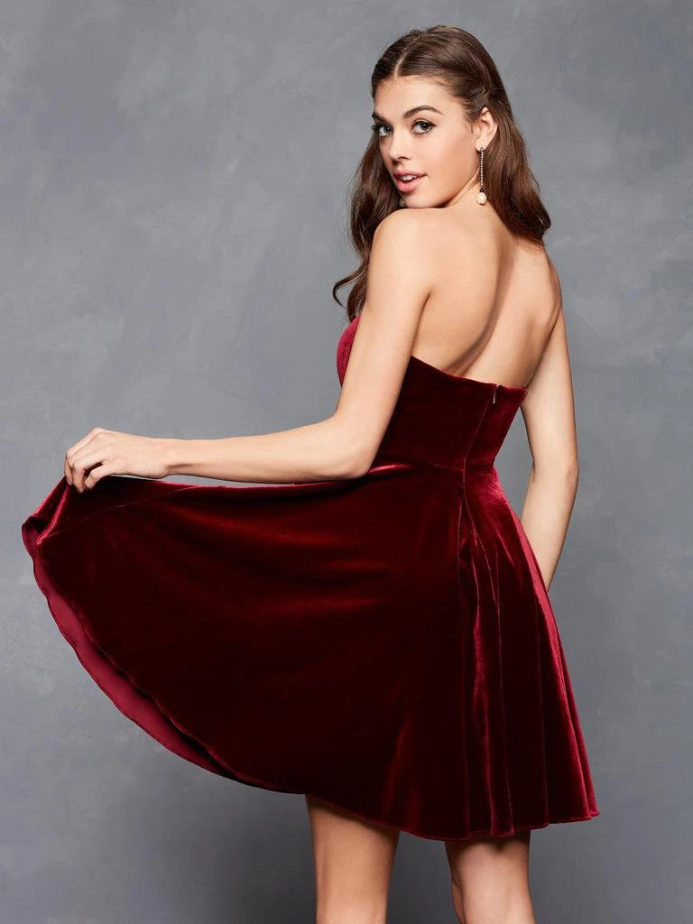 Clarisse - 3652 Strapless Velvet Sweetheart A-line Dress 5 Clarisse - 3652 Strapless Velvet Sweetheart A-line Dress