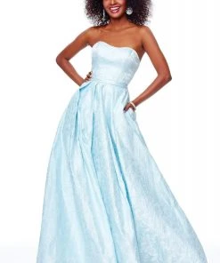 Formal Gowns Clarisse - 3705 Strapless Semi-Sweetheart A-Line Gown