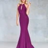 Formal Gowns Clarisse - 3726 Halter Neck Glitter Jersey Mermaid Dress