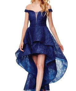 Formal Gowns Clarisse - 3730 Off Shoulder Versatile High-low Ballgown