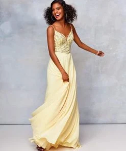 Clarisse - 3733 Plunging Sweetheart Beaded Chiffon Gown 9 Clarisse - 3733 Plunging Sweetheart Beaded Chiffon Gown