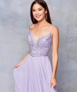 Clarisse - 3733 Plunging Sweetheart Beaded Chiffon Gown 7 Clarisse - 3733 Plunging Sweetheart Beaded Chiffon Gown