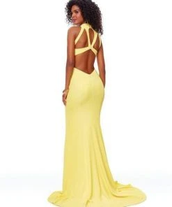 Clarisse - 3736 High Halter Mermaid Dress With Train 5 Clarisse - 3736 High Halter Mermaid Dress With Train