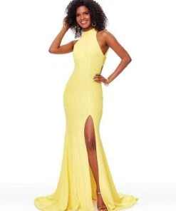 Clarisse - 3736 High Halter Mermaid Dress With Train