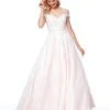 Clarisse - 3758 Beaded Off-Shoulder Pleated Ballgown Formal Gowns