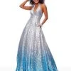Clarisse - 3820 Plunging Halter Sequined Ballgown Formal Gowns 1 Clarisse - 3820 Plunging Halter Sequined Ballgown Formal Gowns