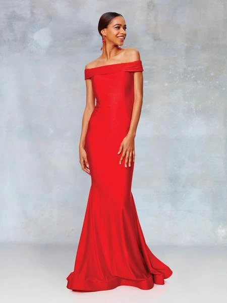 Clarisse - 3847 Ruched Off Shoulder Illusion Cutout Gown Formal Gowns 5 Clarisse - 3847 Ruched Off Shoulder Illusion Cutout Gown Formal Gowns