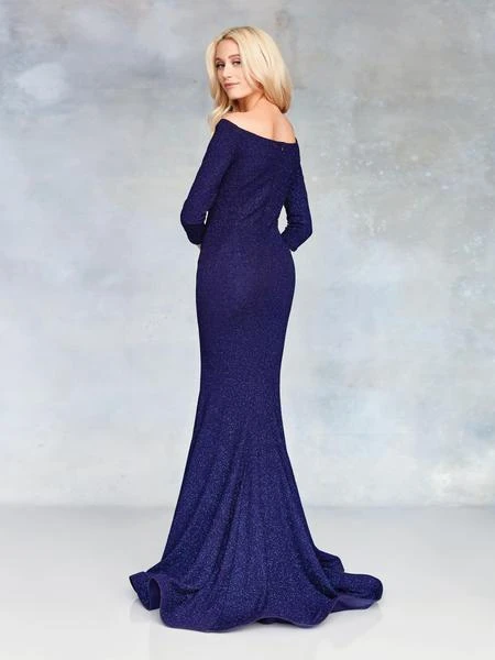 Clarisse - 3853 Asymmetrical Quarter Sleeves Mermaid Gown Formal Gowns 4 Clarisse - 3853 Asymmetrical Quarter Sleeves Mermaid Gown Formal Gowns