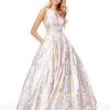 Formal Gowns Clarisse - 3868 Sleeveless Bateau Brocade Ballgown 2 Formal Gowns Clarisse - 3868 Sleeveless Bateau Brocade Ballgown