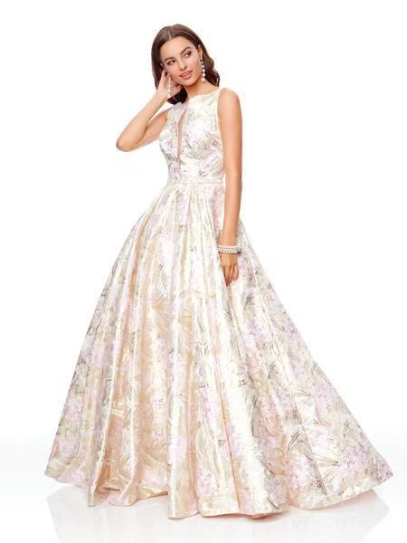 Formal Gowns Clarisse - 3868 Sleeveless Bateau Brocade Ballgown 4 Formal Gowns Clarisse - 3868 Sleeveless Bateau Brocade Ballgown