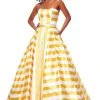Clarisse - 3875 Two Tone Strapless Sweetheart A-line Dress