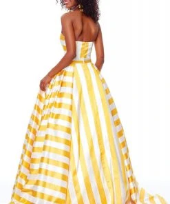 Clarisse - 3875 Two Tone Strapless Sweetheart A-line Dress