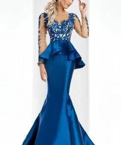 Clarisse - 4701 Floral Applique Mermaid Dress Formal Gowns 13 Clarisse - 4701 Floral Applique Mermaid Dress Formal Gowns