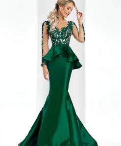 Clarisse - 4701 Floral Applique Mermaid Dress Formal Gowns 14 Clarisse - 4701 Floral Applique Mermaid Dress Formal Gowns