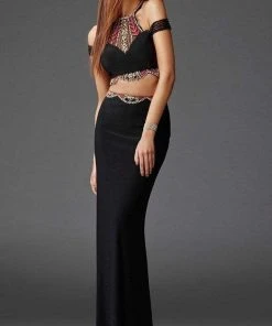 Prom Dresses Clarisse - 4921 Halter Neck Three-Piece Gown