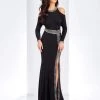 Formal Gowns Clarisse - 4946 Beaded Long Sleeves Slit Evening Gown 2 Formal Gowns Clarisse - 4946 Beaded Long Sleeves Slit Evening Gown