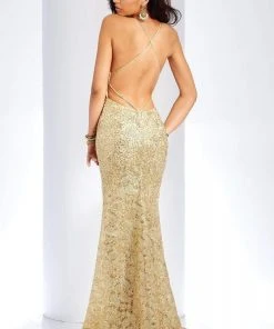 Clarisse - 4960 Deep V-neck Lace Mermaid Dress Formal Gowns