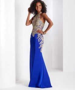 Formal Gowns Clarisse - 4962 Sleeveless Halter Sheath Dress 9 Formal Gowns Clarisse - 4962 Sleeveless Halter Sheath Dress