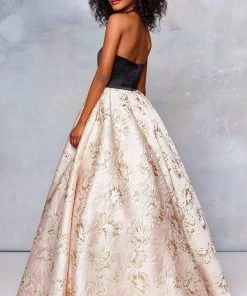 Formal Gowns Clarisse - 5032 Two Tone Satin Sweetheart Brocade Ballgown