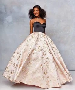 Formal Gowns Clarisse - 5032 Two Tone Satin Sweetheart Brocade Ballgown 7 Formal Gowns Clarisse - 5032 Two Tone Satin Sweetheart Brocade Ballgown