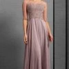 Clarisse - 6306 Embellished Illusion Lace Evening Gown Formal Gowns
