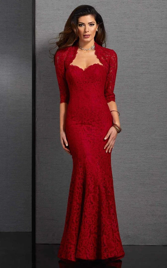 Clarisse - 6308 Lace Mermaid Gown With Bolero Formal Gowns 3 Clarisse - 6308 Lace Mermaid Gown With Bolero Formal Gowns