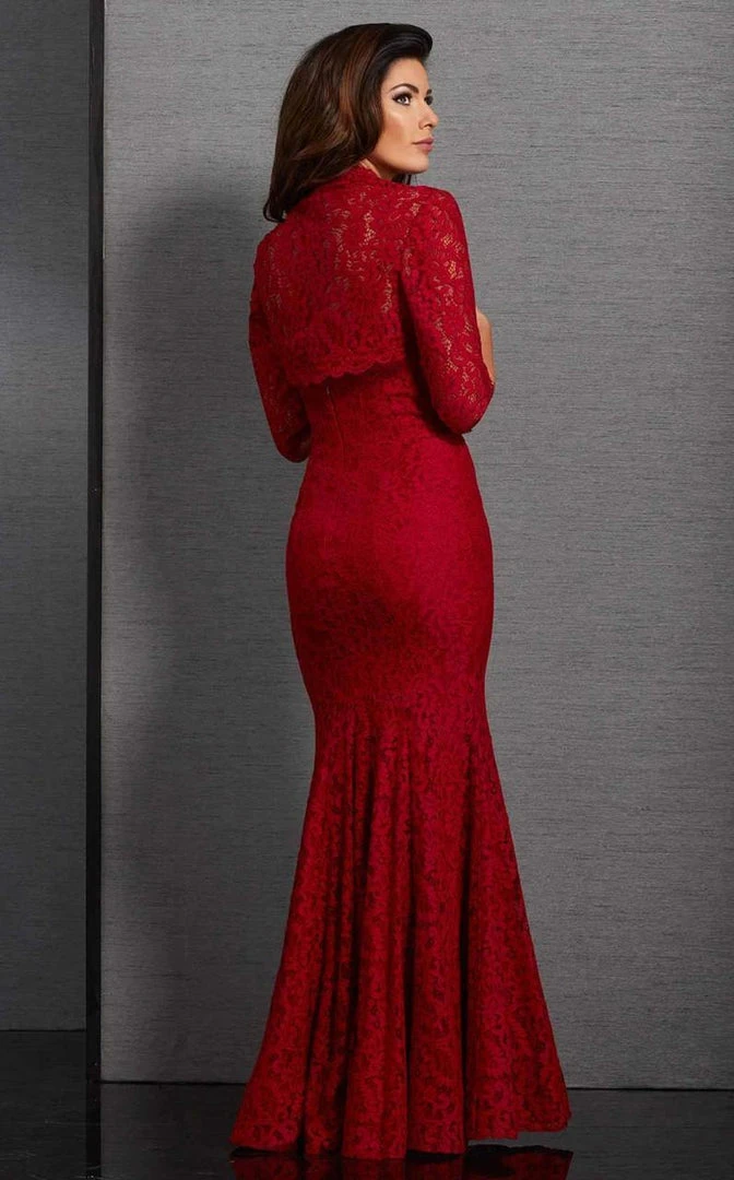 Clarisse - 6308 Lace Mermaid Gown With Bolero Formal Gowns 4 Clarisse - 6308 Lace Mermaid Gown With Bolero Formal Gowns