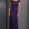 Formal Gowns Clarisse - 6318 Bateau Lace Ruched Evening Gown