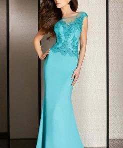 Clarisse - M6234 Applique Embellished Evening Gown