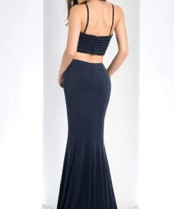 Clarisse Prom - 3559 Two Piece Halter Mesh Evening Dress Formal Gowns 5 Clarisse Prom - 3559 Two Piece Halter Mesh Evening Dress Formal Gowns