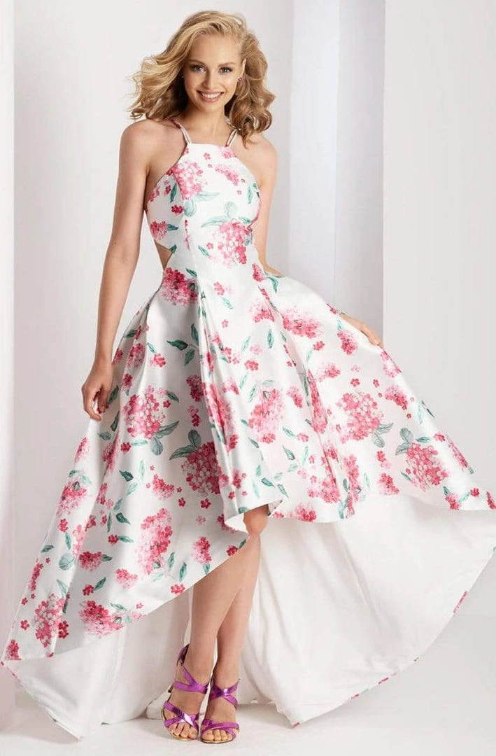 Clarisse Prom - 3564 Halter Floral High Low Prom Dress Formal Gowns 3 Clarisse Prom - 3564 Halter Floral High Low Prom Dress Formal Gowns