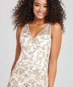 Formal Gowns Colette For Mon Cheri - CL12010 Sleeveless V-Neck Mermaid Dress 9 Formal Gowns Colette For Mon Cheri - CL12010 Sleeveless V-Neck Mermaid Dress