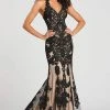 Colette For Mon Cheri - CL12071LS Halter Lace Applique Trumpet Dress Formal Gowns