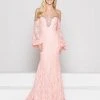 Formal Gowns Colors Dress 1854 Long Bishop Sleeve Off Shoulder Lace Gown