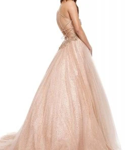 Formal Gowns Colors Dress - 2264 Plunging Crystal Motif Glitter Gown 13 Formal Gowns Colors Dress - 2264 Plunging Crystal Motif Glitter Gown