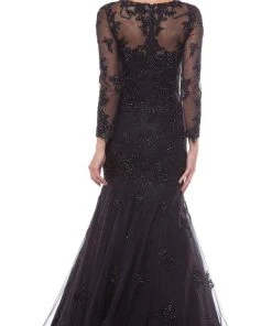 Formal Gowns Colors Dress - G665 Long Sleeve Lace Illusion Mermaid Gown - 1 Pc Black In Size 10 And 1 Pc Red In Size 10 Available 7 Formal Gowns Colors Dress - G665 Long Sleeve Lace Illusion Mermaid Gown - 1 Pc Black In Size 10 And 1 Pc Red In Size 10 Available