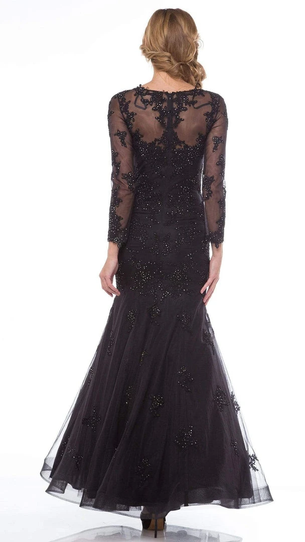 Formal Gowns Colors Dress - G665 Long Sleeve Lace Illusion Mermaid Gown - 1 Pc Black In Size 10 And 1 Pc Red In Size 10 Available 4 Formal Gowns Colors Dress - G665 Long Sleeve Lace Illusion Mermaid Gown - 1 Pc Black In Size 10 And 1 Pc Red In Size 10 Available