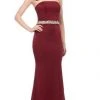 Colors Dress - Jewel Adorned Long Sheath Gown 1541 - 1 Pc Royal In Size 6 And 1 Pc Wine In Size 6 Available Formal Gowns