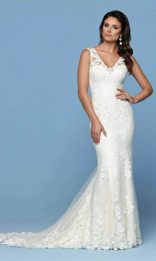 Da Vinci Bridal - Lace Sheath Bridal Gown 50549 - 1 Pc Ivory/Ivory In Size 12 Available 3 Da Vinci Bridal - Lace Sheath Bridal Gown 50549 - 1 Pc Ivory/Ivory In Size 12 Available